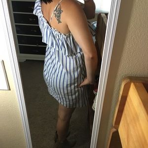 Snap Dresses - One shoulder mini dress Snap Dresses - One shoulder mini dress